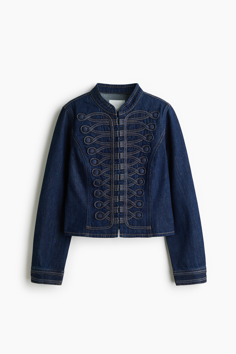 Джинсовая куртка с пуговицами и лентой - H&M