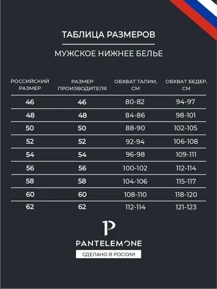 Трусы мужские боксеры удлинённые для больших мужчин Pantelemone PMHLB-139, темно-синий