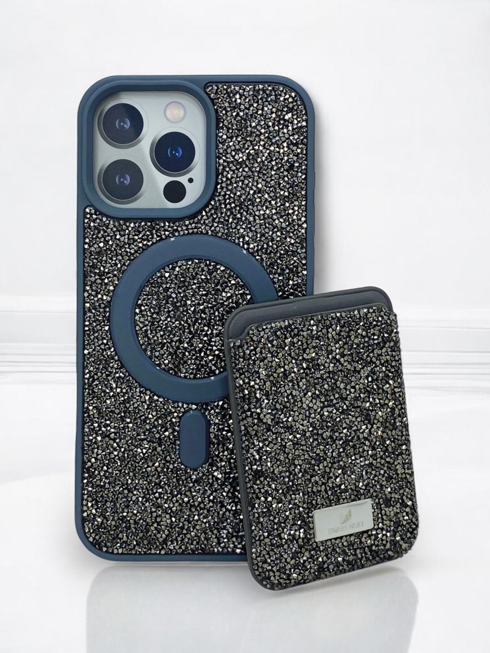 Чехол Swarovski с картхолдером для iPhone 16PROMAX