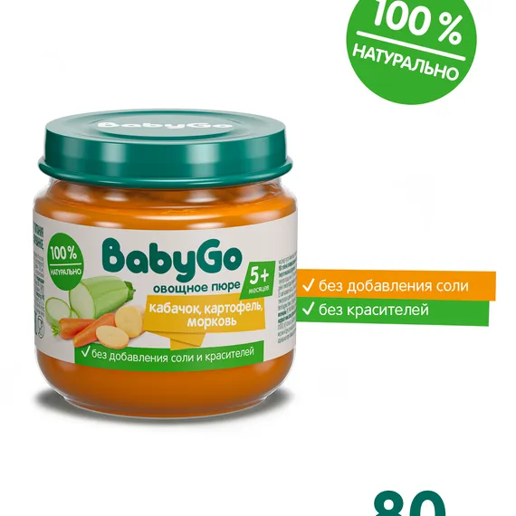 Пюре BabyGo Овощной салатик с 5 мес 80 г