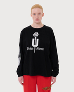 UNDERCOVER ЛОНГСЛИВ ЧЕРНЫЙ URBAN FLOWER