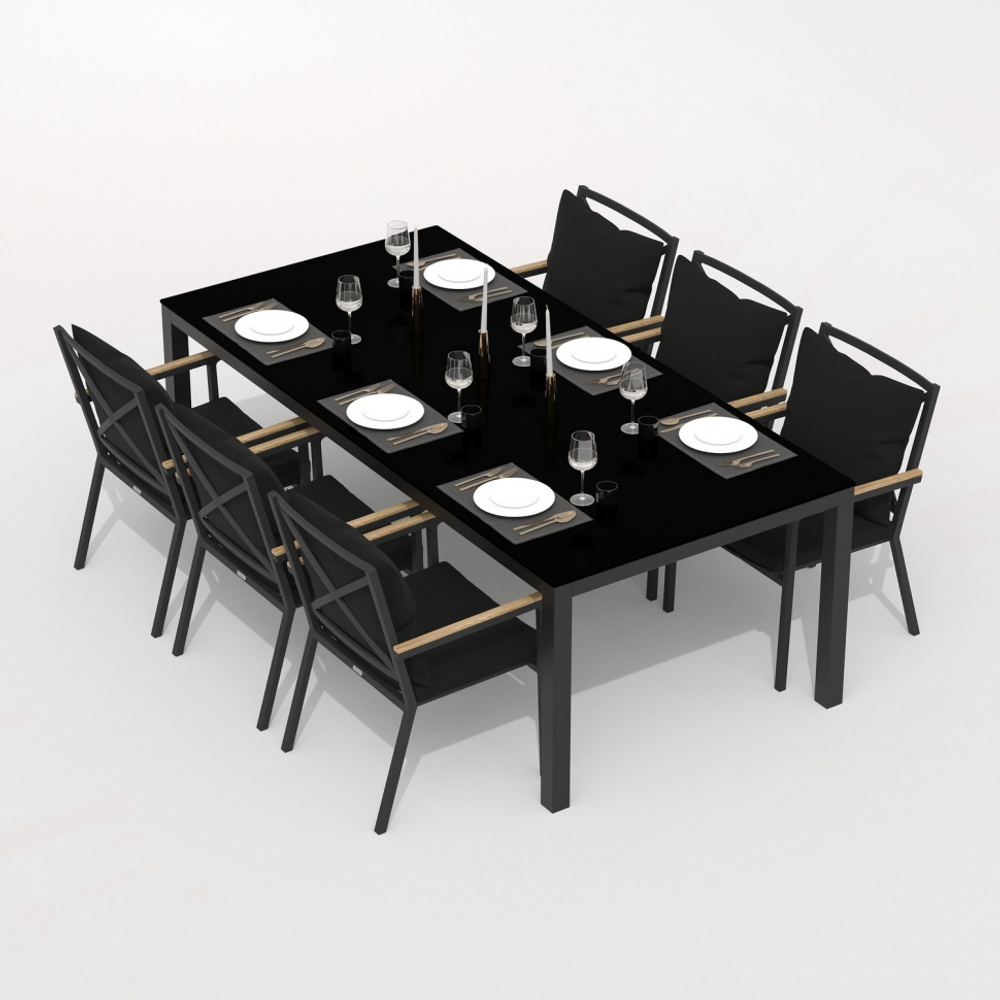 Стул Ideal Patio ФЕСТА плюс черный - каркас карбон