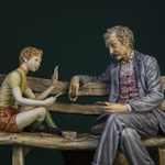 Фарфоровая мануфактура Capodimonte «Игра в карты»