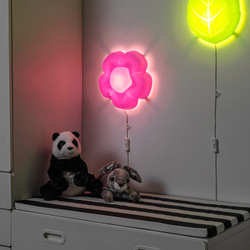 IKEA UPPLYST  (ИКЕА УППЛИСТ)  -  Светодиодный настенный светильник - цветок, сиреневый