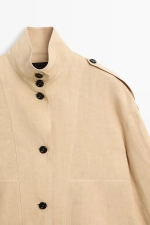Бомбер из 100% льна - MASSIMO DUTTI