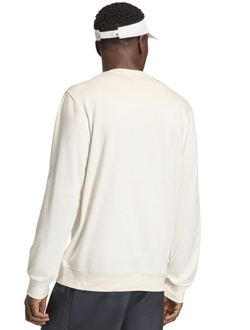 Мужская теннисная кофта Adidas Heritage Graphic Club Crew - chalk white/dark blue