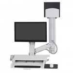 Настенная рабочая станция Ergotron StyleView "рука" для монитора и ПК (45-595-026 / 45-595-216), Серебряный