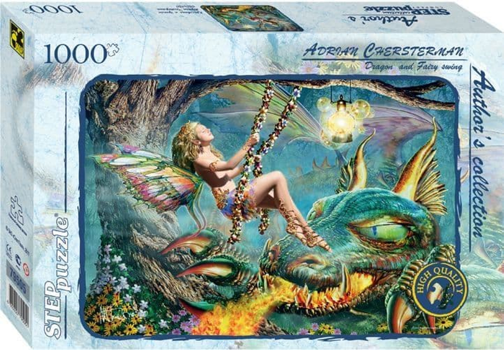 STEP Puzzle Пазл 1000 "АДРИАН ЧЕСТЕРМАН КРАСАВИЦА И ДРАКОН" (Авторская коллекция) 79505 Степ