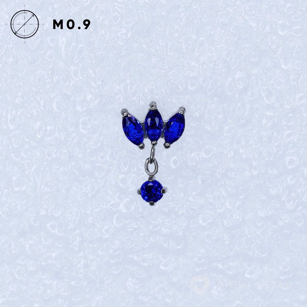 Pendant 3K Marquise Sapphire-