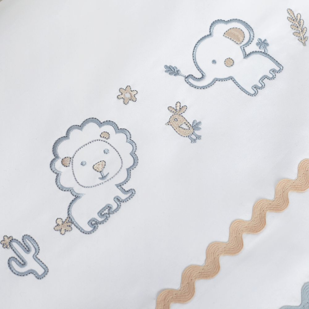 Комплект белья для классической кроватки Toys Sateen 6 предметов цвет аквамарин