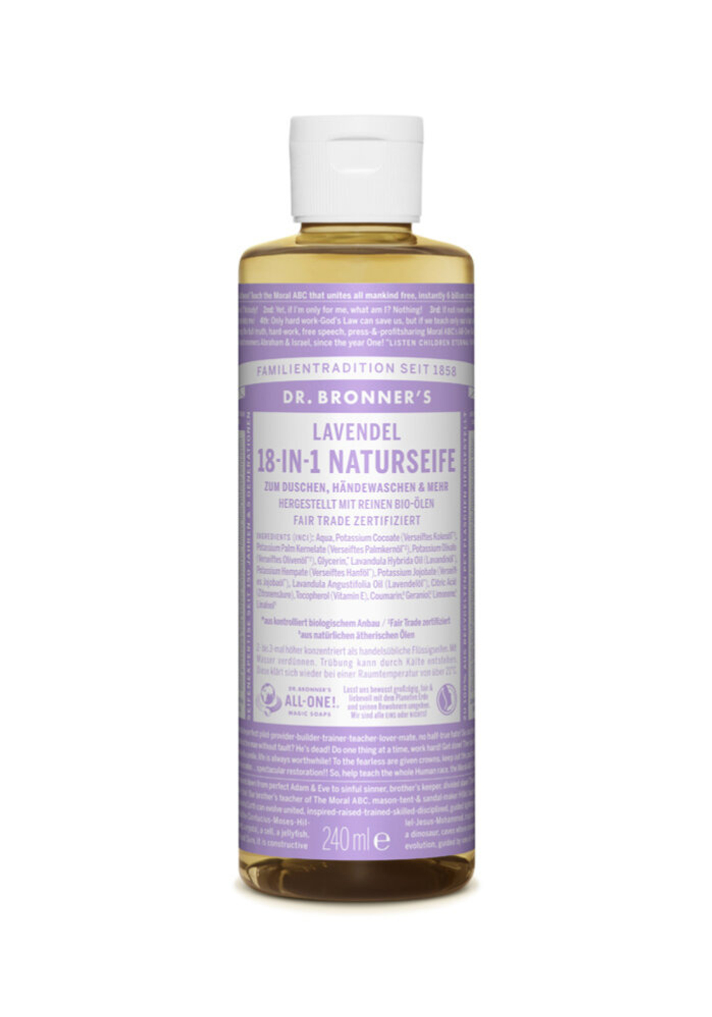 Натуральное мыло 18 в 1 с лавандой Dr. Bronner’s, 240 мл
