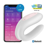Парный вибратор Satisfyer Double Joy (синхронизируется со смартфоном) (Цвет: белый)