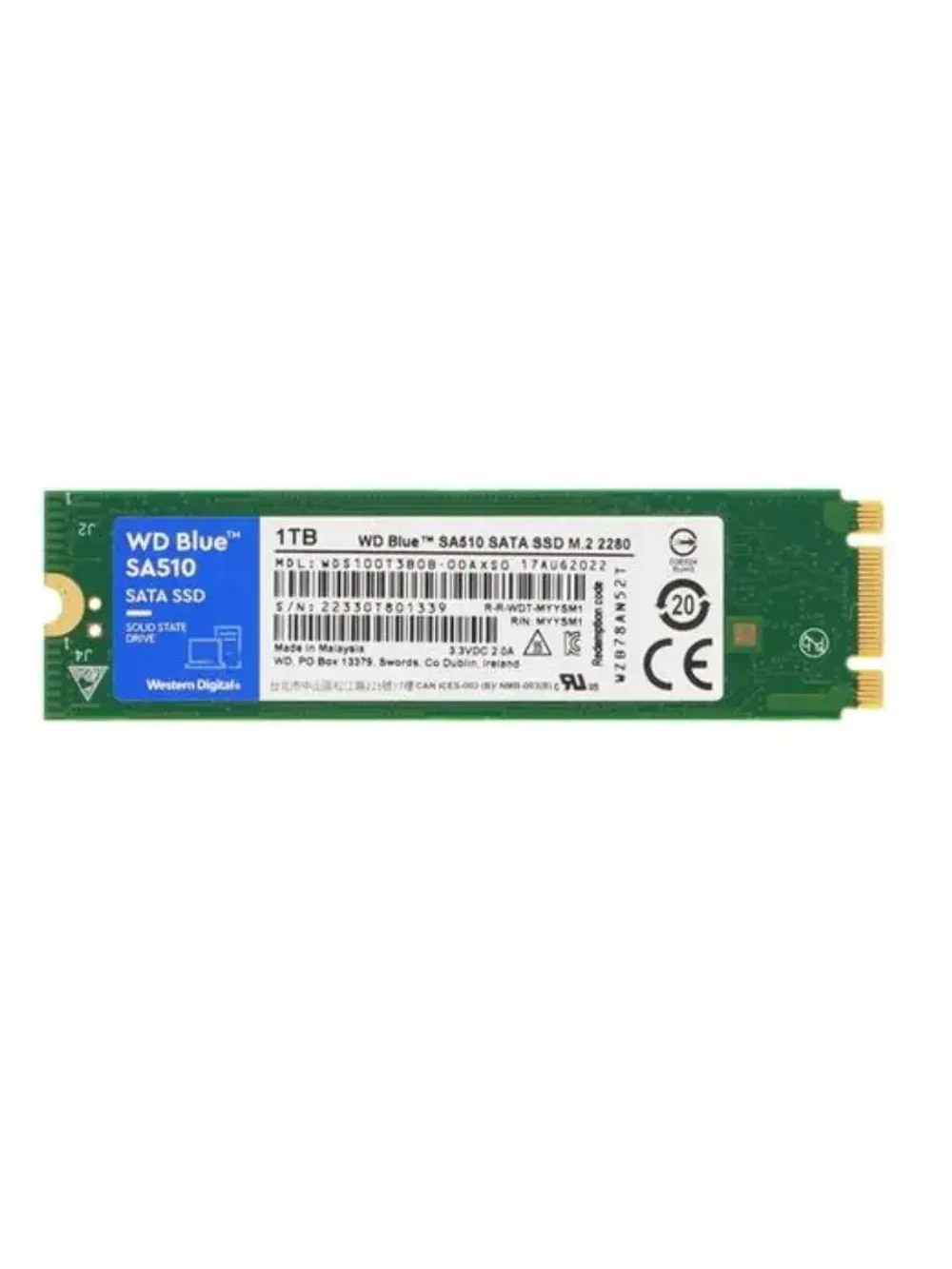 1 ТБ M.2 SSD накопитель Blue SA510 WDS100T3B0B