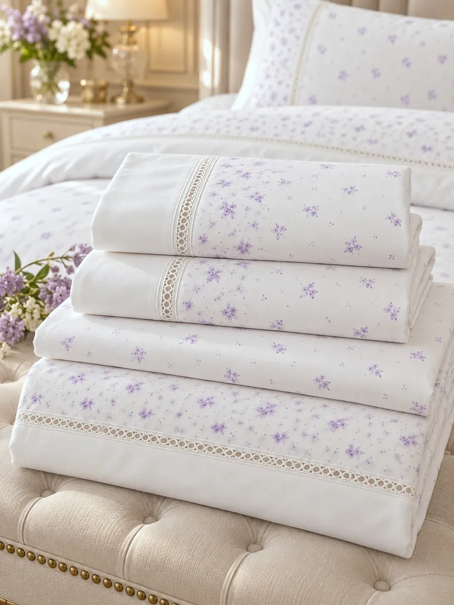 Gelin Home КПБ 6 пр. FILIZ сиреневый цвет пододеяльник 200*220, простынь 240*260, наволочки 50*70 2шт, декоративные наволочки 50*70 2шт GLNN009 — фото 9