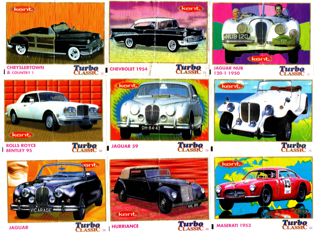 Вкладыши от жвачки Turbo Classic - Турбо Классик. 25 штук без повторов. Серия 71 - 140