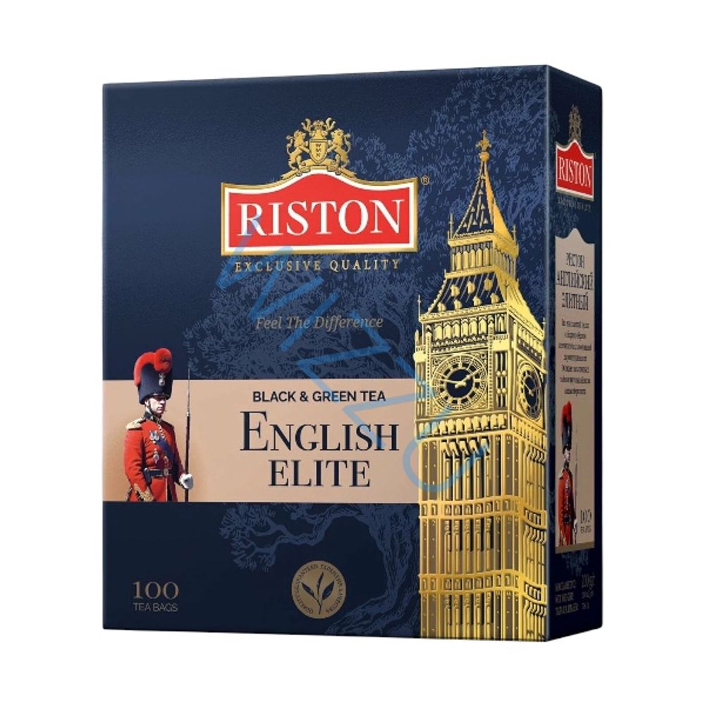 Чай черный и зеленый Riston английский элитный 100пакет.