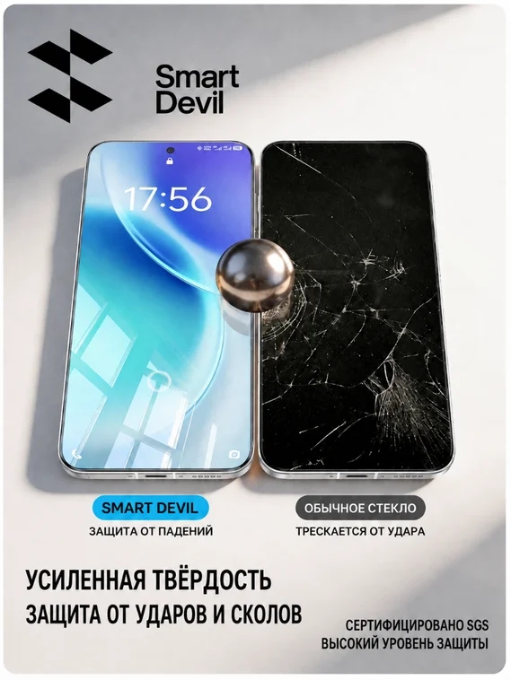 Защитное стекло с ультратонкой рамкой для VIVO X300 Ultra SmartDevil