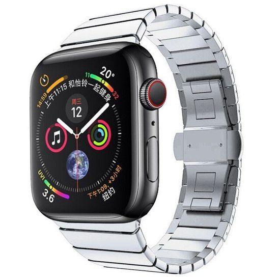 Ремешок Gurdini Stainless Steel для Apple Watch 42 / 44 / 45 / 49 mm Серебристый