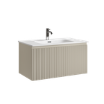 Тумба подвесная SANCOS Сноб Р 1.0 (Snob R 1.0) 790х445х406, c одним ящиком оснащенным доводчиками, Бежевый матовый (Beige Soft), арт.SNR1.080CE