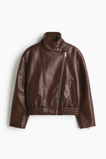 Куртка из ткани с покрытием — Тёмно-коричневый — H&M 1341972