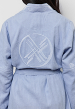 Шапан льняной макси OYU TOLQYN LIGHT BLUE