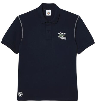 Мужское теннисное поло Lacoste Sport Roland Garros Edition Pique Polo Shirt - bleu marine