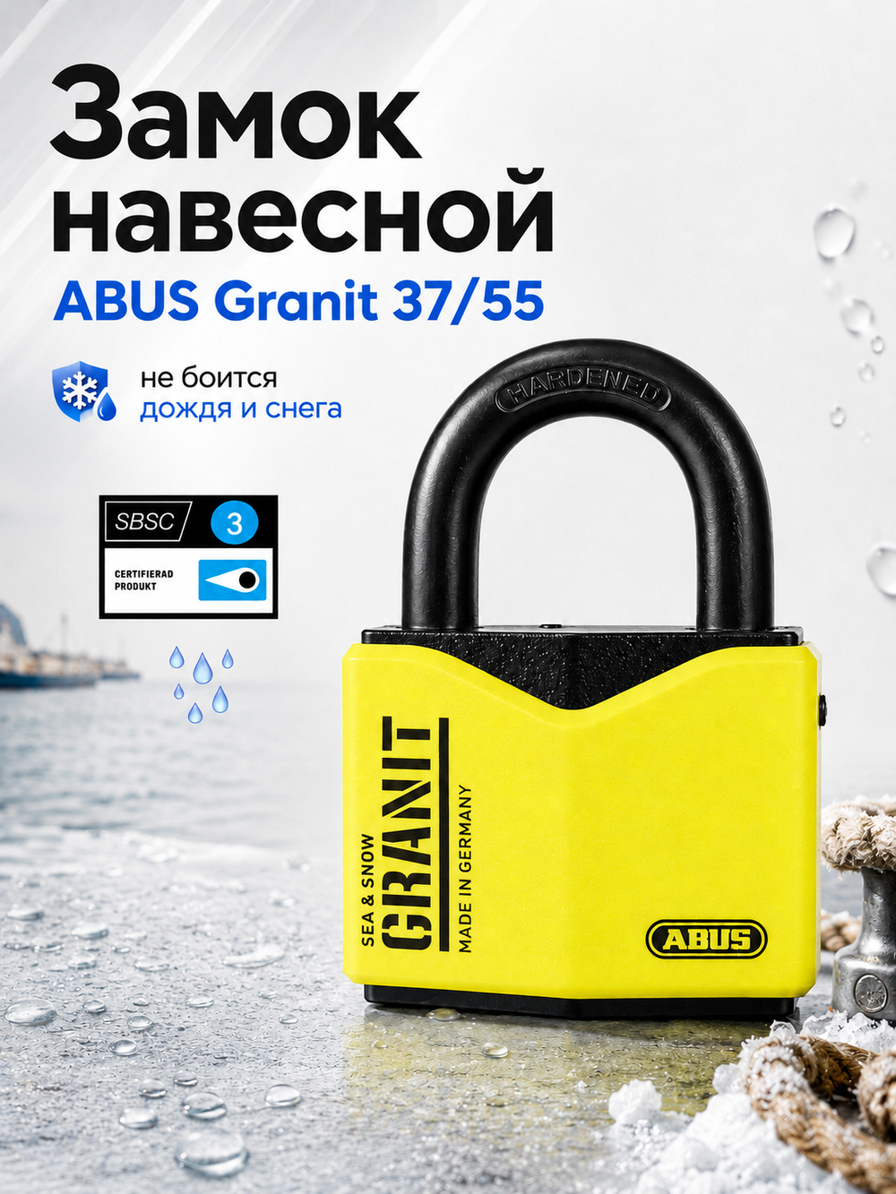 Замок навесной Granit 37/55 sea & snow