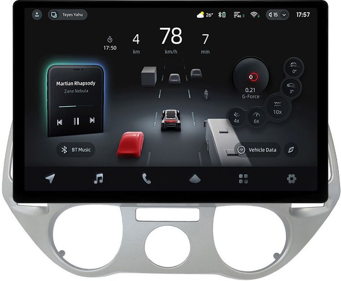 Магнитола для Hyundai i20 2009-2012 (кондиционер) - Teyes CC4-PRO монитор 13" 2K QLED на Android 13, Быстрейшая, Snapdragon 778G, ИИ, CarPlay, DSP, 4G SIM-слот