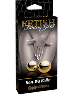 Маленькие золотые металлические шарики Ben-Wa Balls (Цвет: золотой)