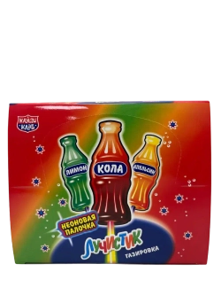 Карамель на неоновой палочке Газировка Лучистик, 30шт