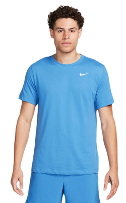 Мужская теннисная футболка Nike Solid Dri-Fit Crew - star blue/white