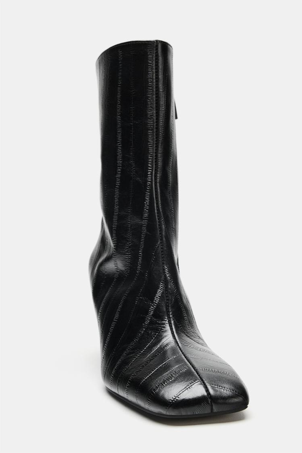 ZARA КОЖАНЫЕ БОТИЛЬОНЫ LIMITED EDITION, ЧЕРНЫЙ