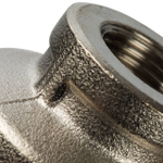Муфта редукционная STOUT SFT 0006 - 1" x 3/8" (для стальных труб, латунь никелированная)