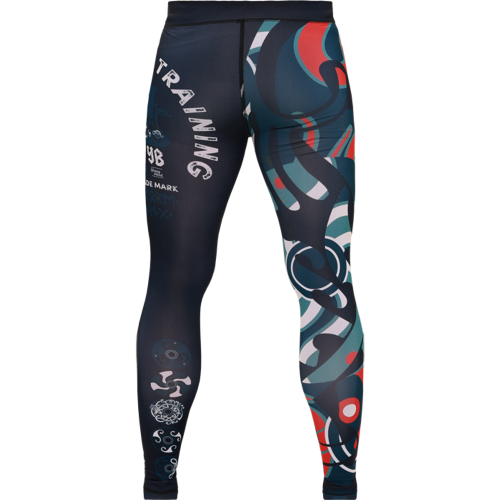 Компрессионные штаны Hardcore Training Nordic Pattern Black Russian