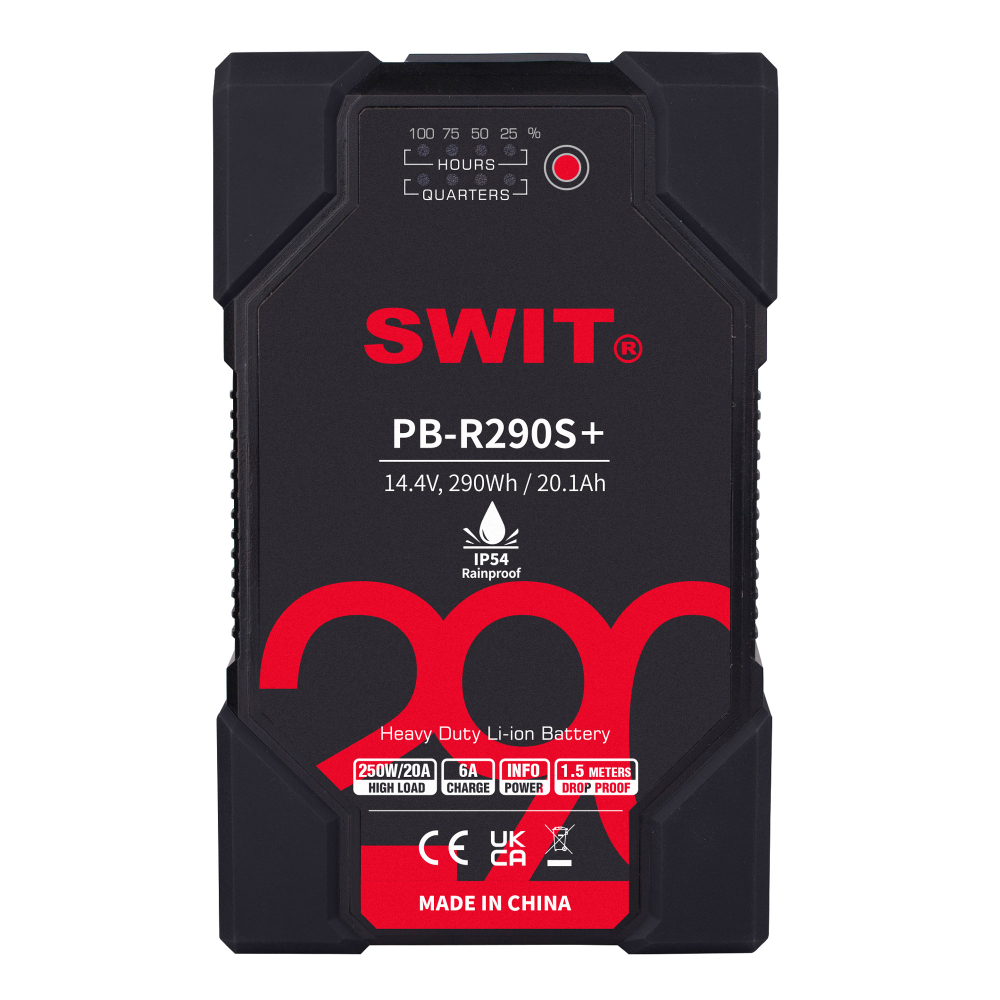 Аккумулятор SWIT PB-R290S+ V-Mount с защитой IP54, 290 Втч, D-Tap