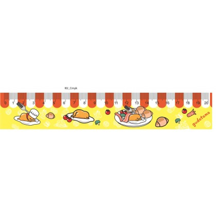 Линейка 20см CENTRUM Gudetama с табл умн.71714 *24/720