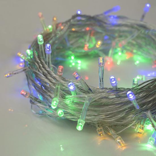 Гирлянда "Нить", 10 м, LED-100-220V, 8 режимов, нить прозрачная, свечение мульти