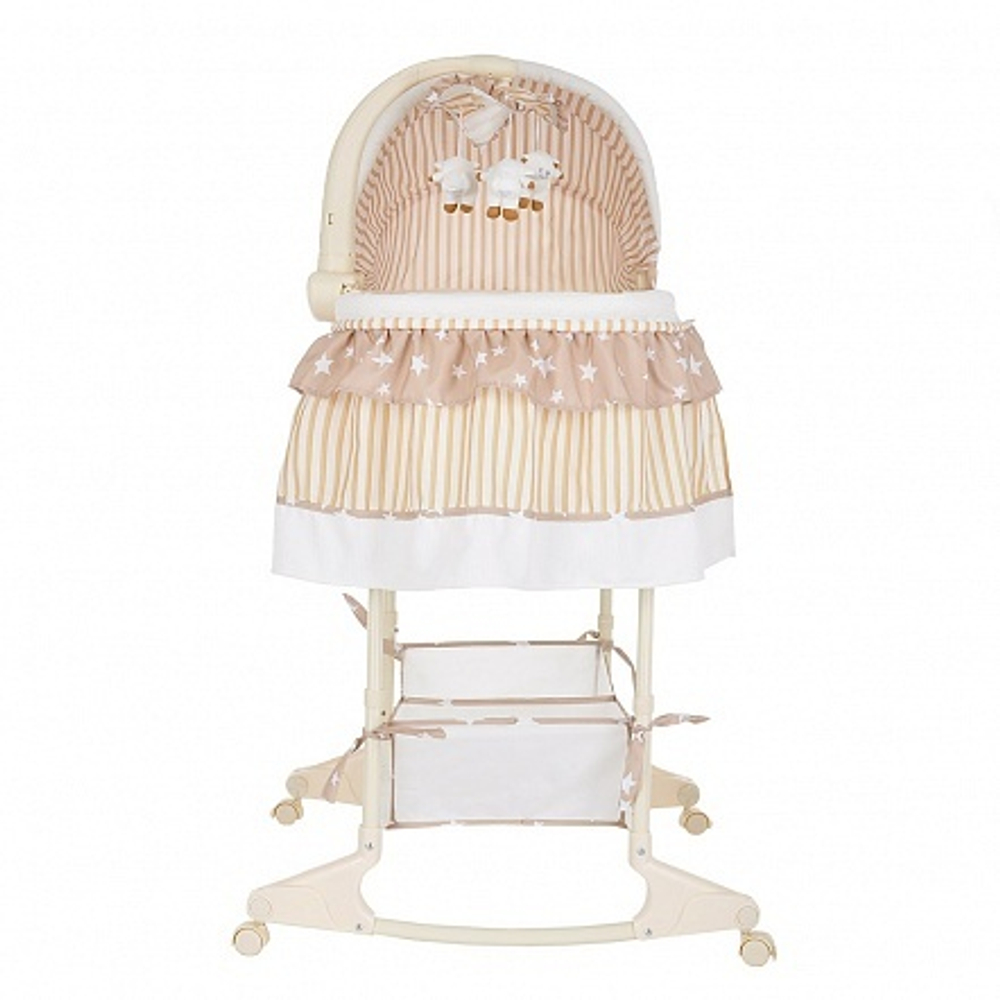 PITUSO Колыбель 3 в 1 Viana на колёсах Stars Beige/бежевый