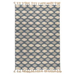Ковер из хлопка синего цвета argyle из коллекции ethnic, 160х230 см