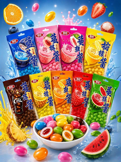 Жевательные драже-бобы, фруктовое ассорти, 35 г 20 шт