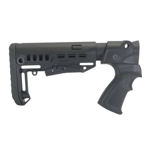 Телескопический приклад на МР-155, DLG Tactical. Черный