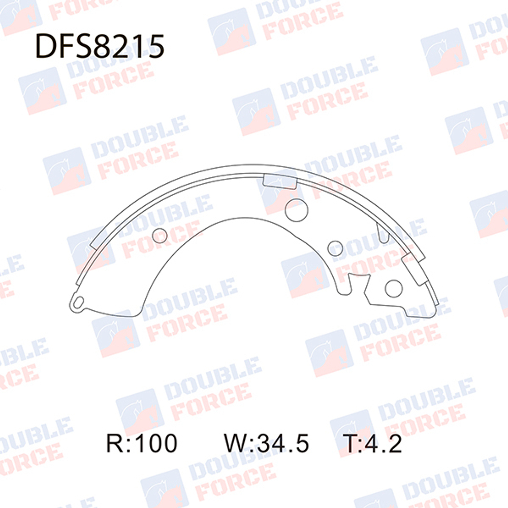 Колодки тормозные барабанные задние Double Force DFS8215