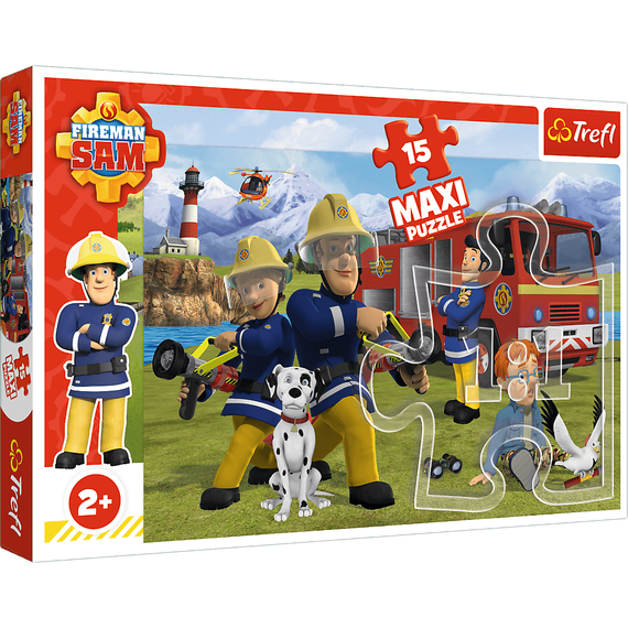 Puzzle "15 Maxi" - The team in action / Prism A&amp;D Fireman Sam