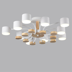8196/10C COMFI LN26 336 белый, металл/дерево/пластик Потолочный светильник LED GX53 10*9W 220V RONDO