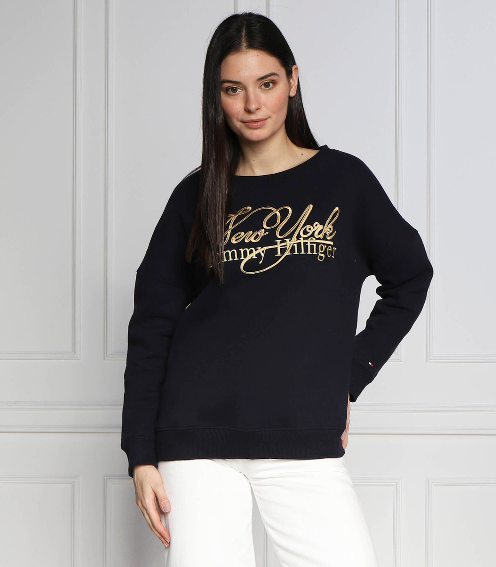 Худи ny metallic Tommy Hilfiger - темно-синий(WW0WW37626)