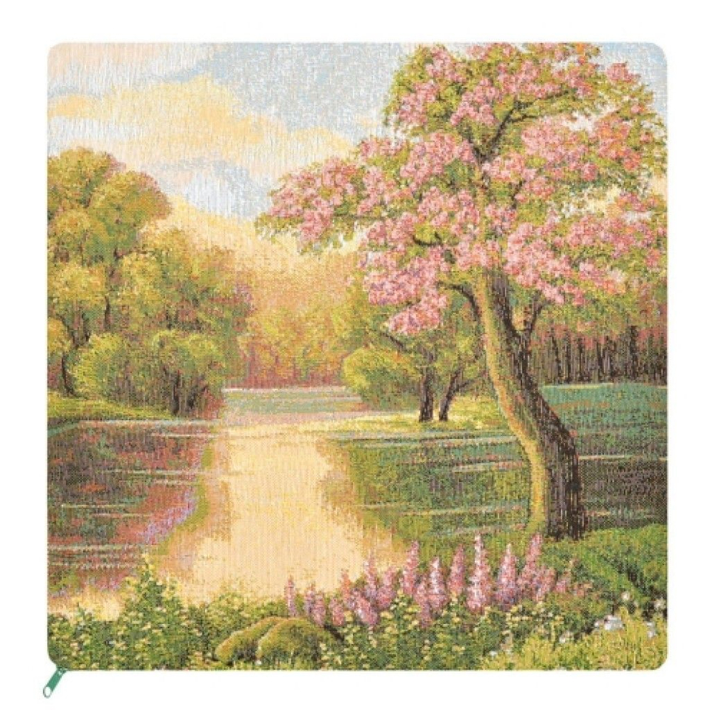 Наволочка декоративная гобеленовая "Букет Сирени" 38x38 см