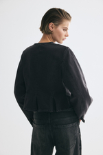Джинсовая блуза с баской - H&M