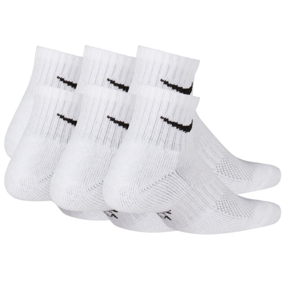 Теннисные носки Nike Everyday One Quarter 6P - white/black