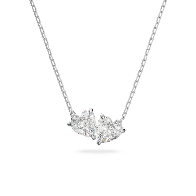MESMERA:NECKLACE HEART CZWH/RHS