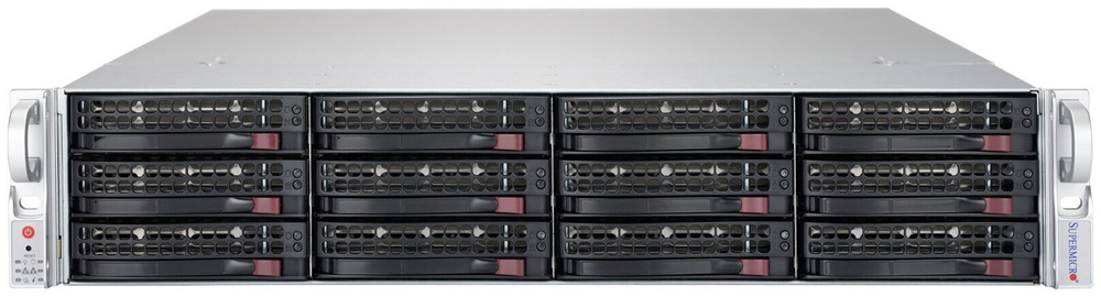 Сервер Supermicro SuperServer 6029P-WTRT без процессора/без ОЗУ/без накопителей/количество отсеков 3.5" hot swap: 12/LAN 10 Гбит/c